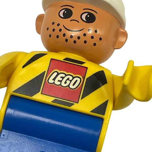 Duplo LEGO Construction Man Worker Figure Vintage - Picture 4 of 6